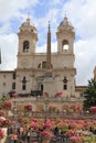 The Spanish Steps in Rome Italy seen from Piazza di Spagna Royalty Free Stock Photo